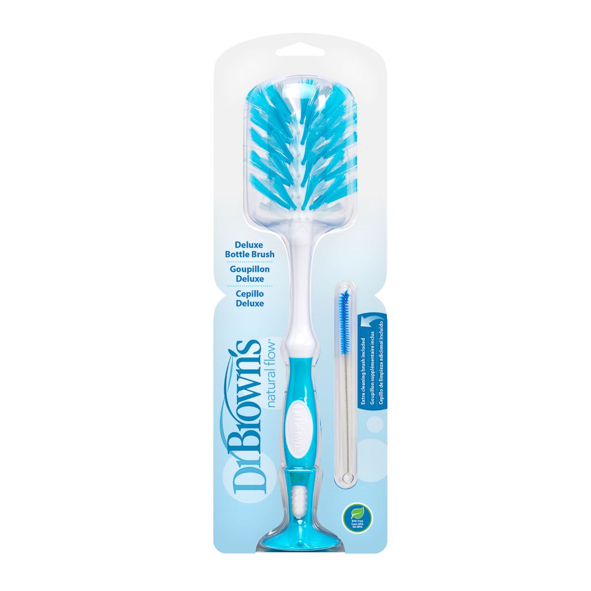 DR BROWNS - Cepillo para Lavar Teteros y Chupos 2 en 1 Delux Dr Brown