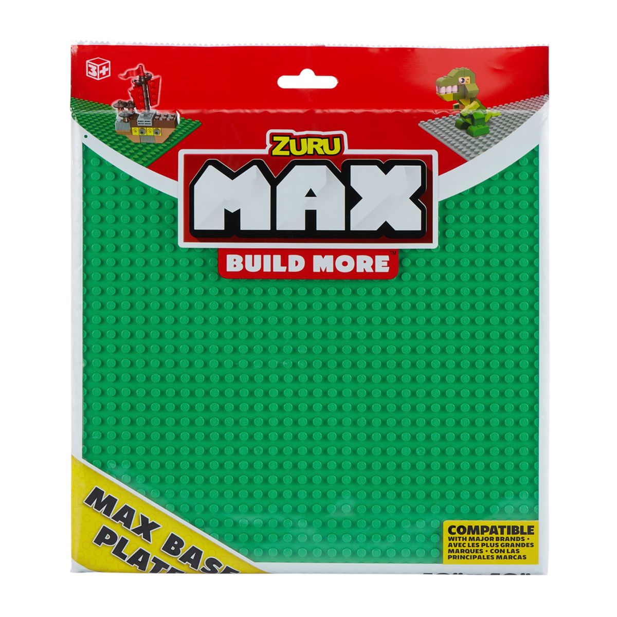 MAX - Base de construcción Verde Bloques MAX Build More 25 x 25 cm