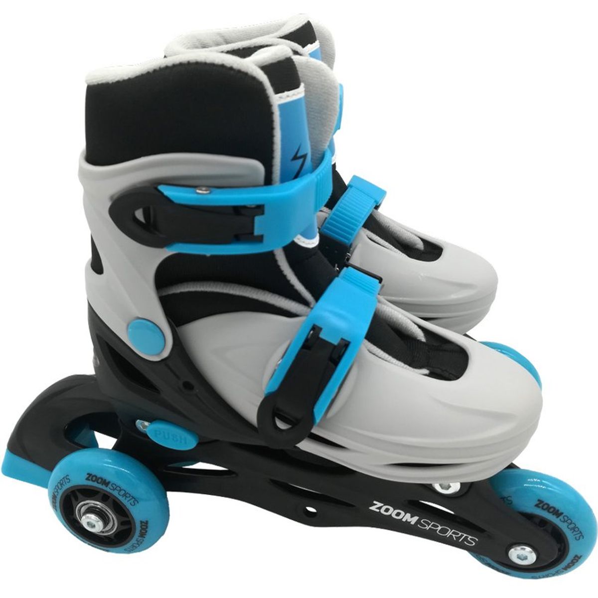 ZOOM SPORT - Patines Principiantes 3 Ruedas 2en1 Azul Zoom Sports T_27-30