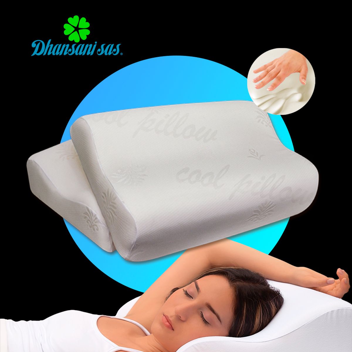 MAGIC PILLOW - Almohadas Set X2 Ortopedicas - Visco-Smart Con Memoria Cervical alta