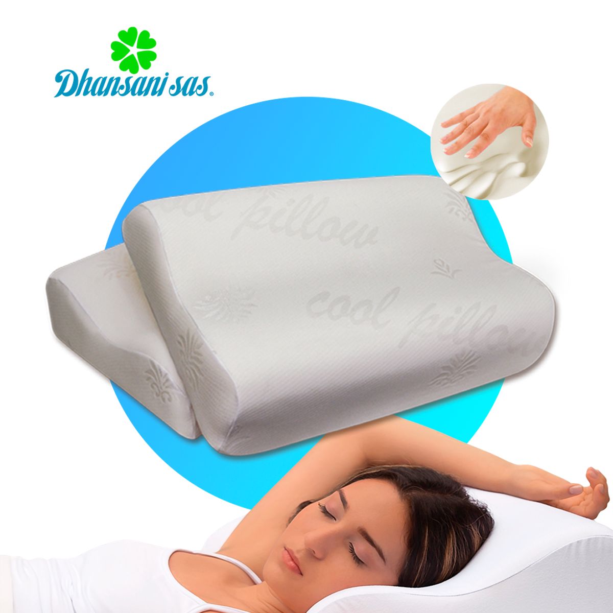 MAGIC PILLOW - Almohadas Set X2 Ortopedicas - Visco-Smart Con Memoria Cervical alta