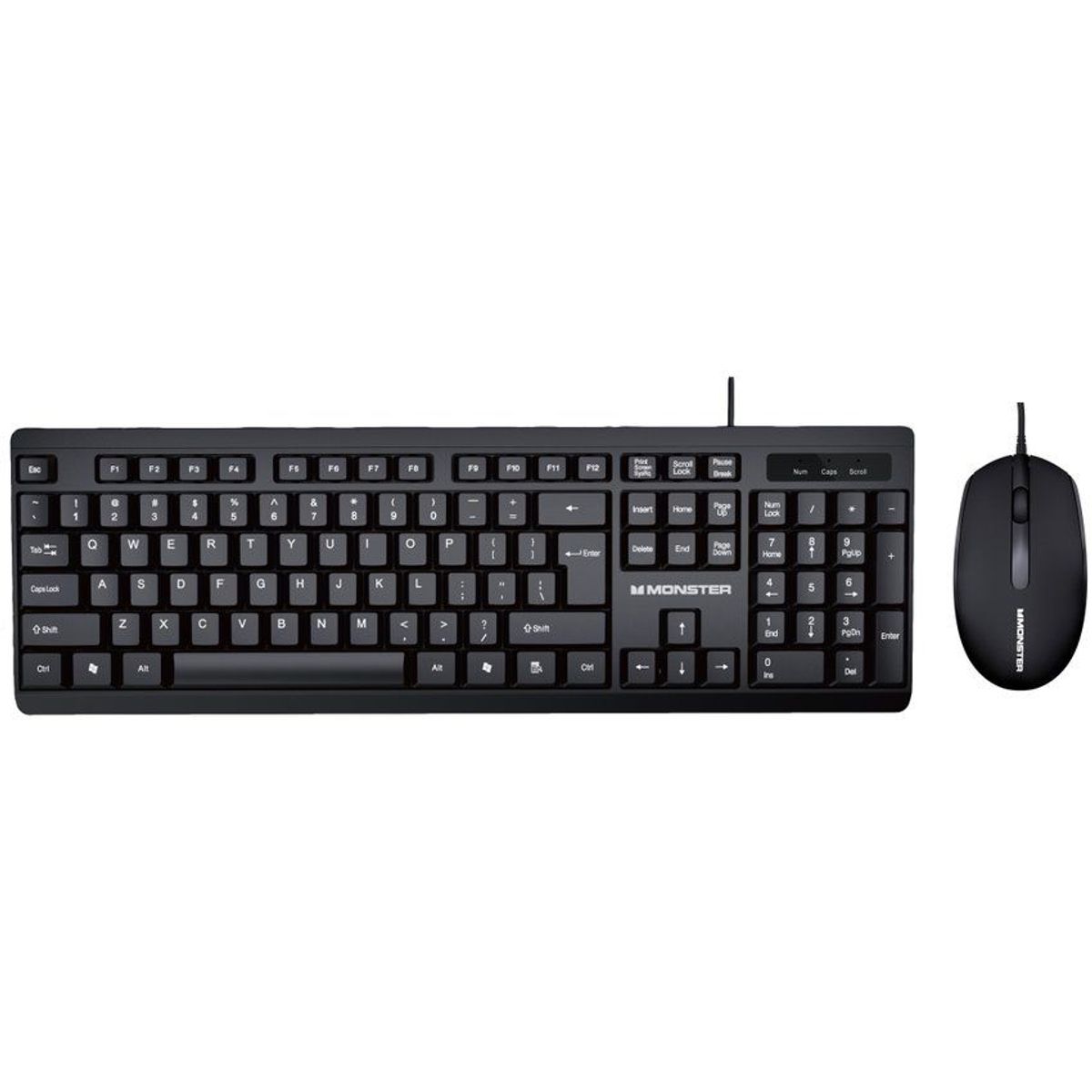MONSTER - Combo 2 x 1 Teclado + Mouse Monster KM1-CBK