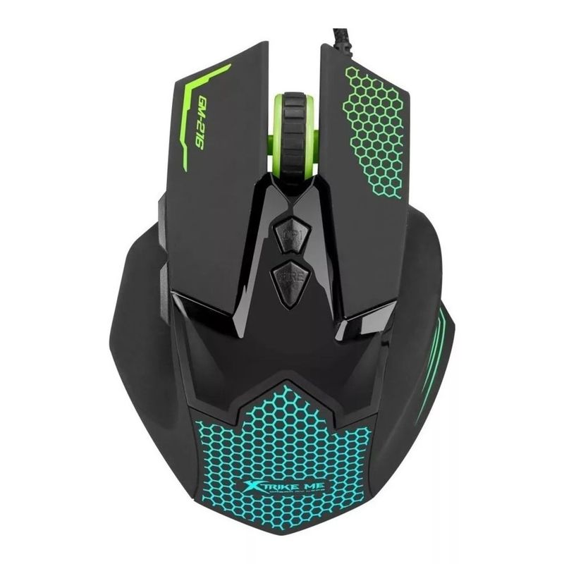 XTRIKE ME - Mouse Gaming PC USB Gamer 7 Botones 3600 DPI 7 Color Xtrike Me GM-216