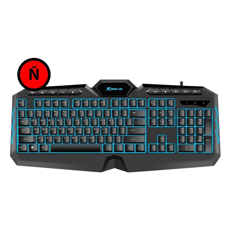 XTRIKE ME - Teclado PC Gamer RGB Membrana 7 Colores 114 Teclas Xtrike Me KB-509