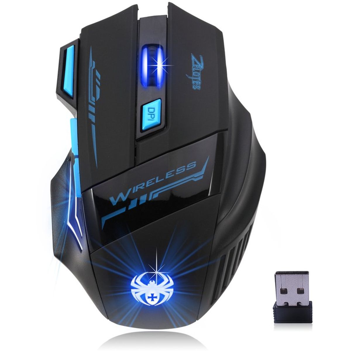 ZELOTES - Mouse Gaming Inalambrico 3200 DPI 7 botones Zelotes F14