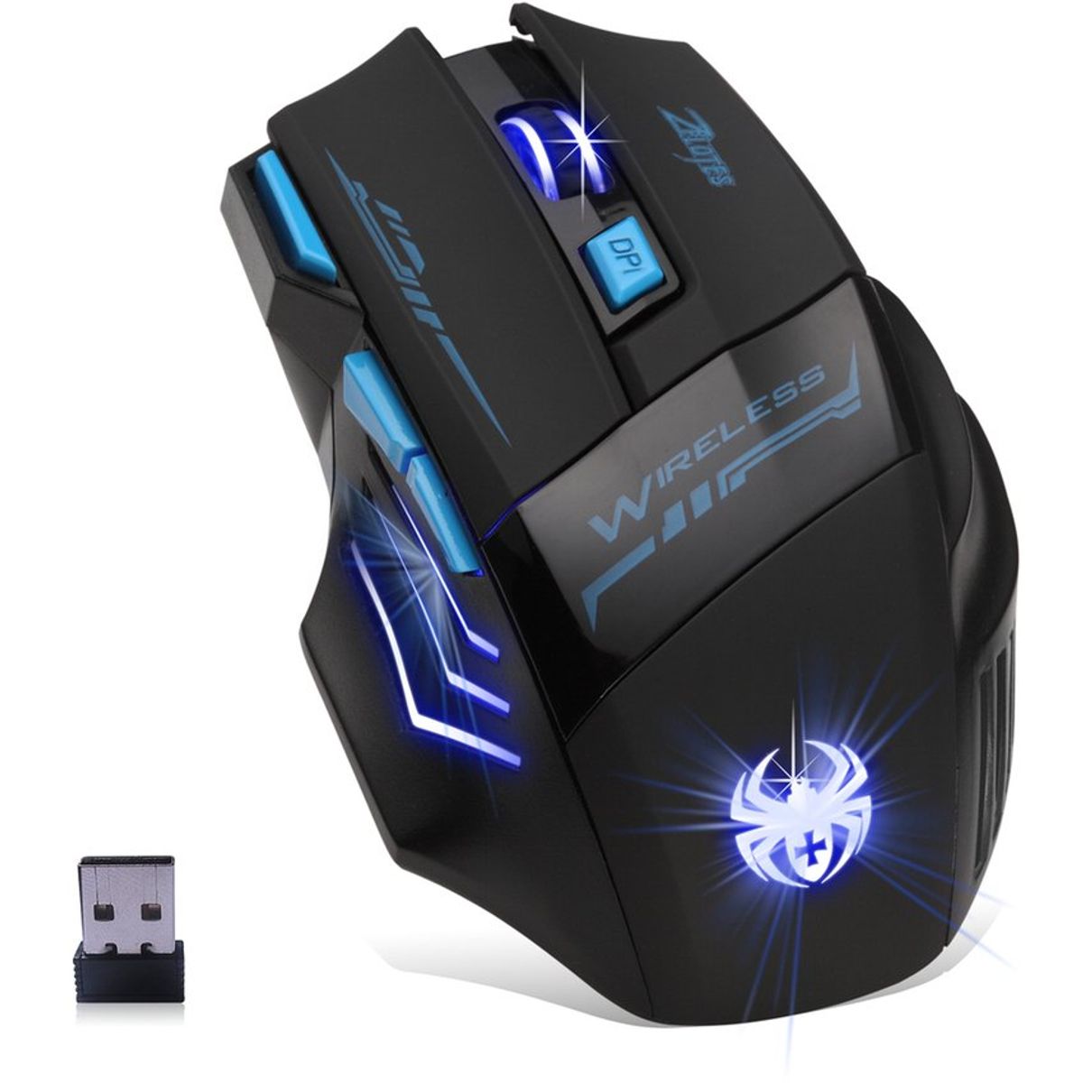ZELOTES - Mouse Gaming Inalambrico 3200 DPI 7 botones Zelotes F14