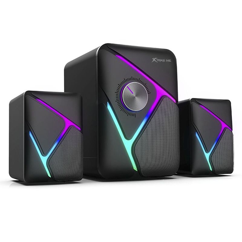 XTRIKE ME - Parlantes Gamer 2.1 RGB Computador Portatil Gaming Xtrike Me SK-610