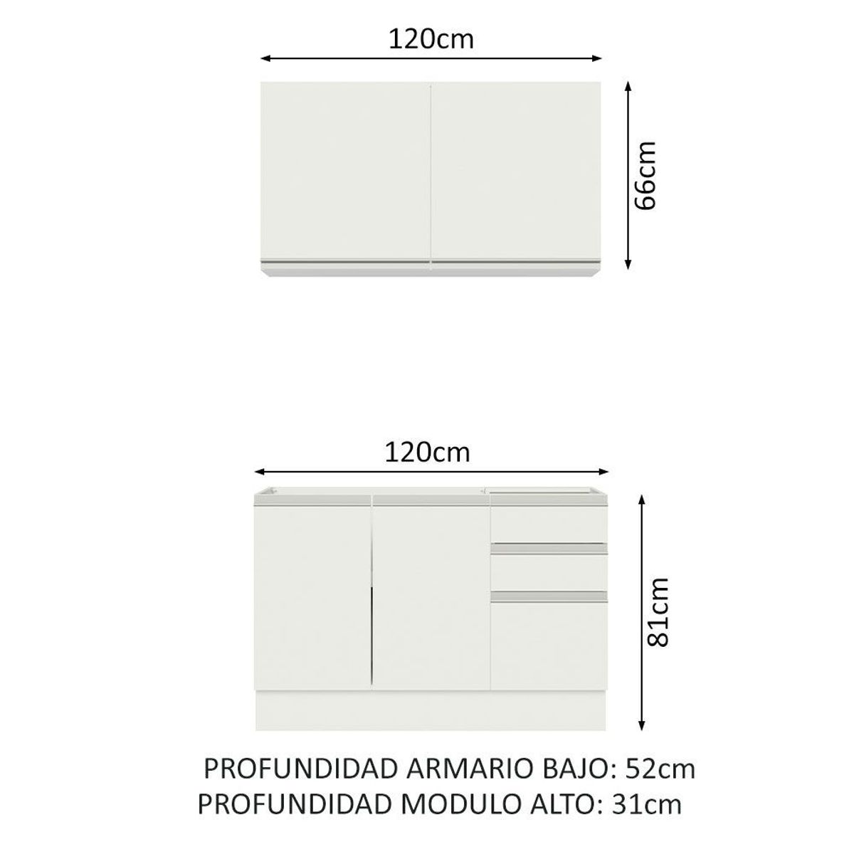 MADESA - Cocina Integral Glamy 1.20 Metros 03