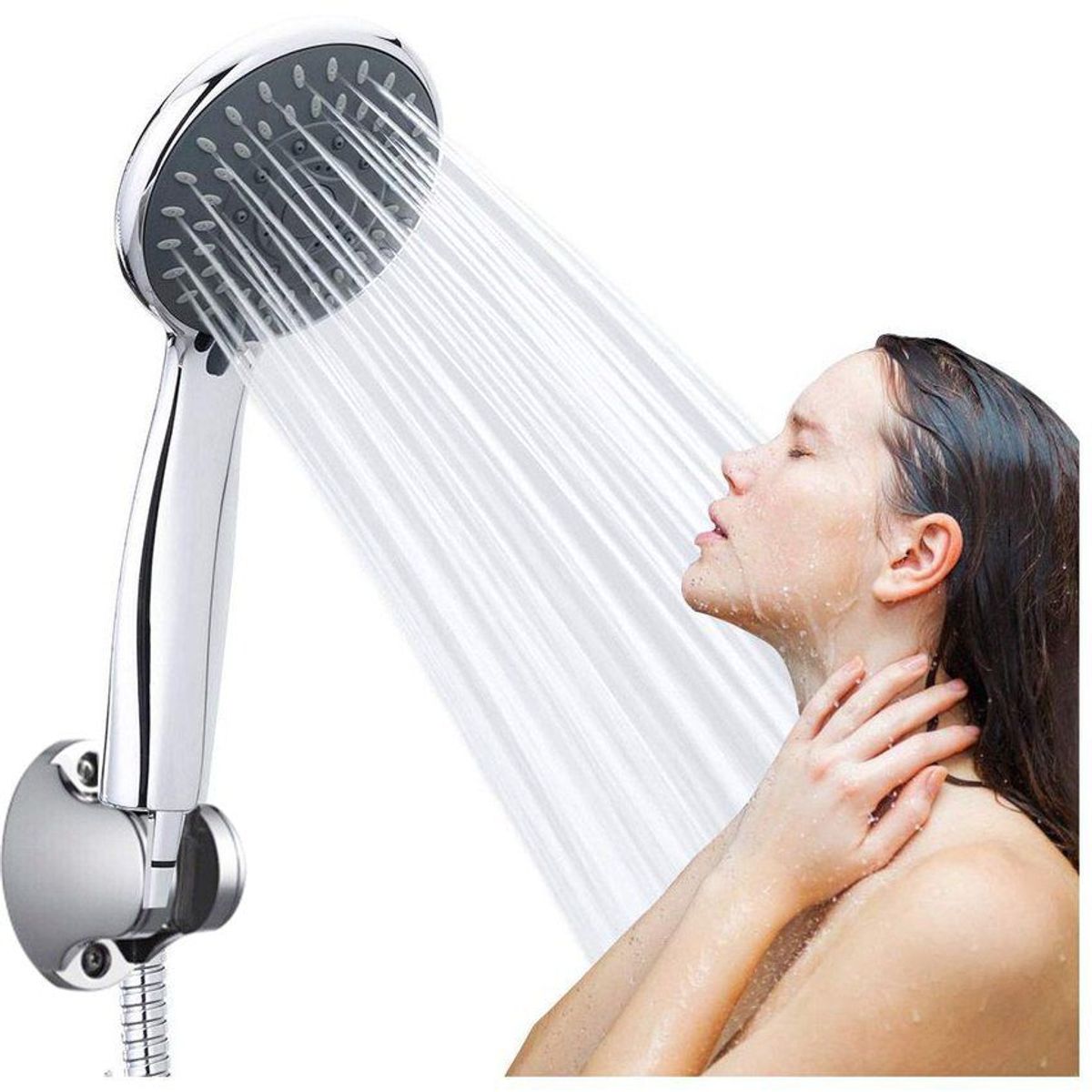 GENERICO - Regadera ducha teléfono cambio de chorro abs cromada tames