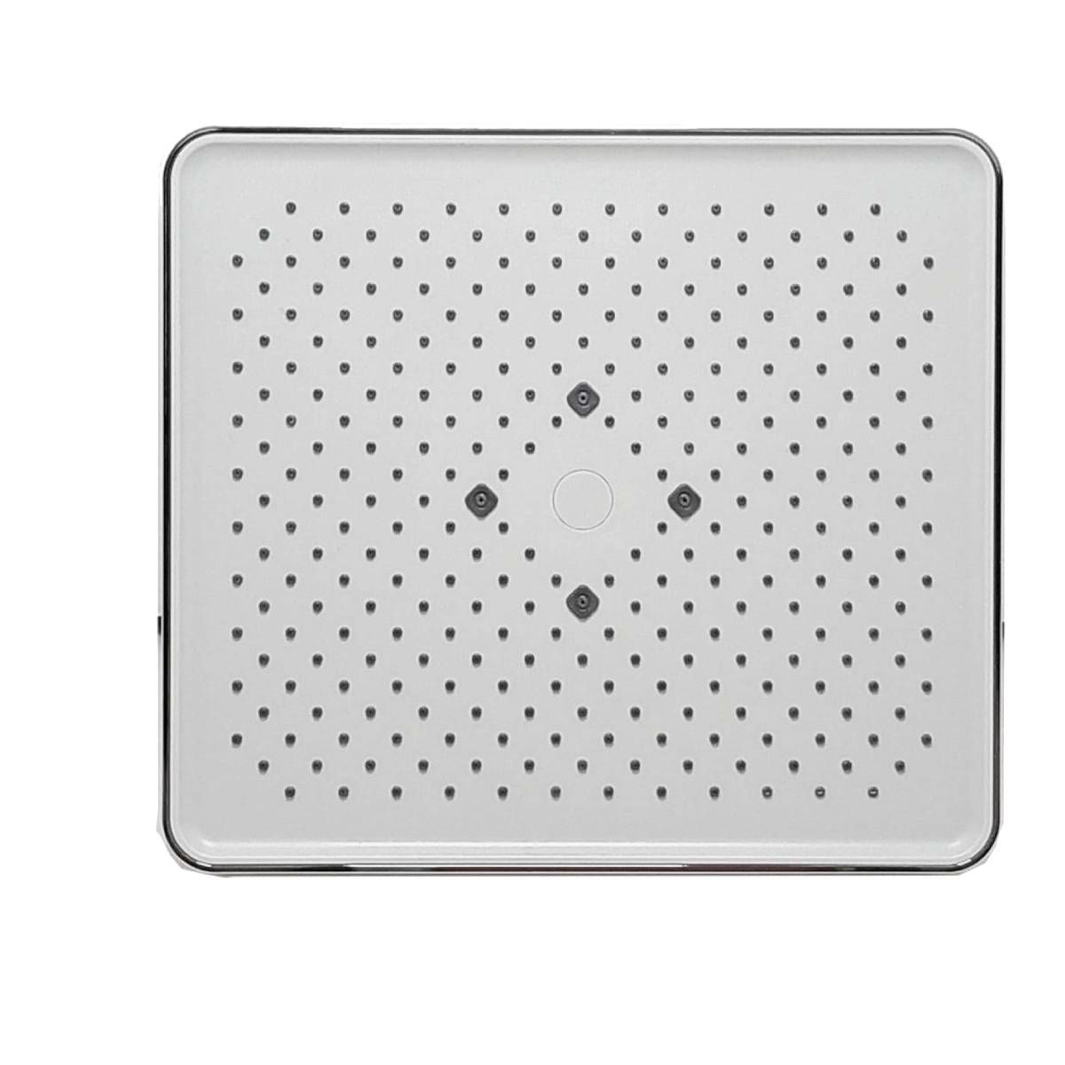 GENERICO - Regadera ducha abs gris -cromo cuadrada no incluye tubo