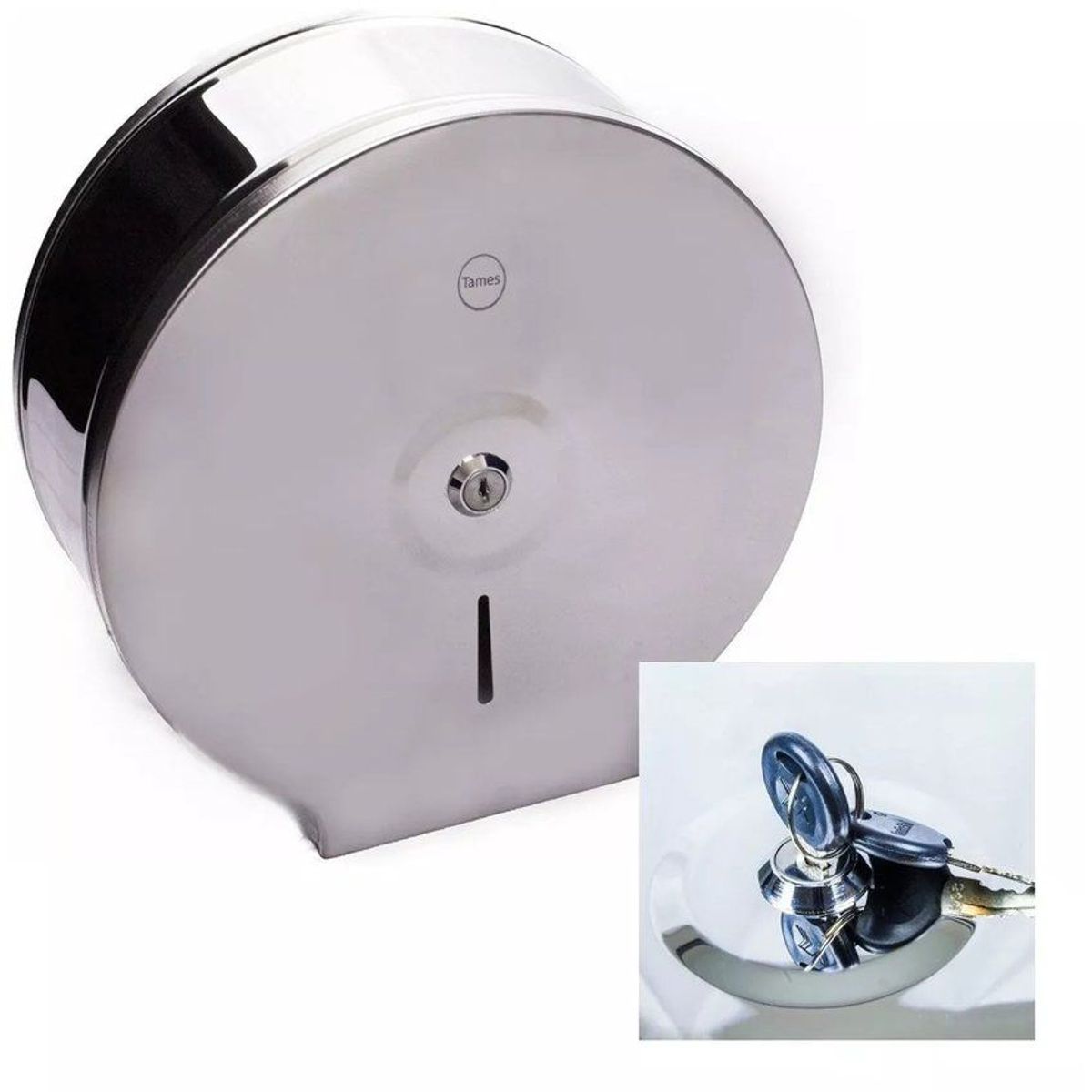 GENERICO - Kit dispensador de papel acero y dispensador toallas acero