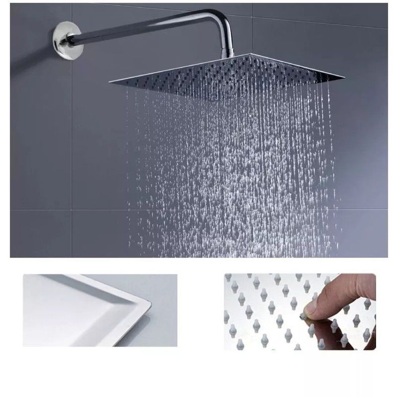 GENERICO - Ducha, regadera  anticalcarea 30x30 cuadrada kit tubo  lujo