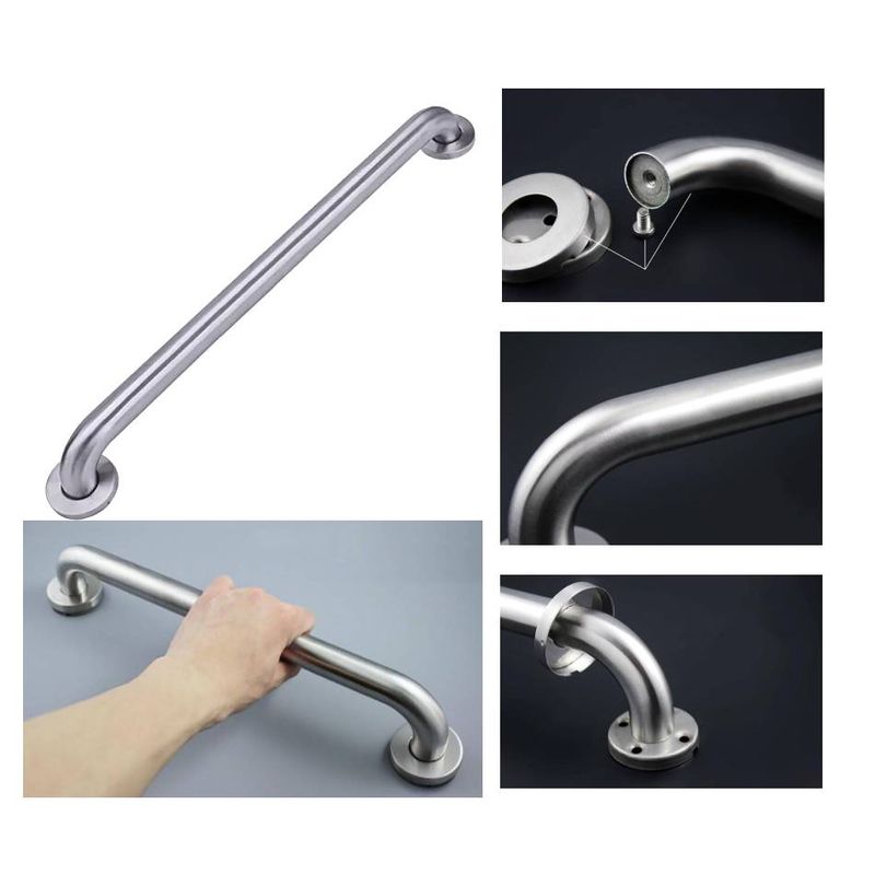 GENERICO - Barra de seguridad para baño de 60 cm acero inoxidable