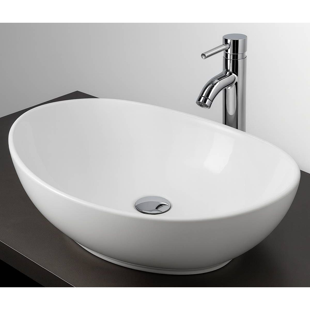 GENERICO - Kit completo lavamanos blanco canoa -desagüe - griferia