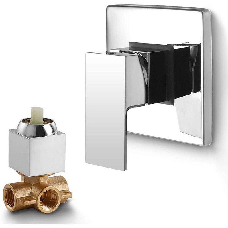 GENERICO - Mezclador monocontrol cuadrado para ducha - bronce cromado