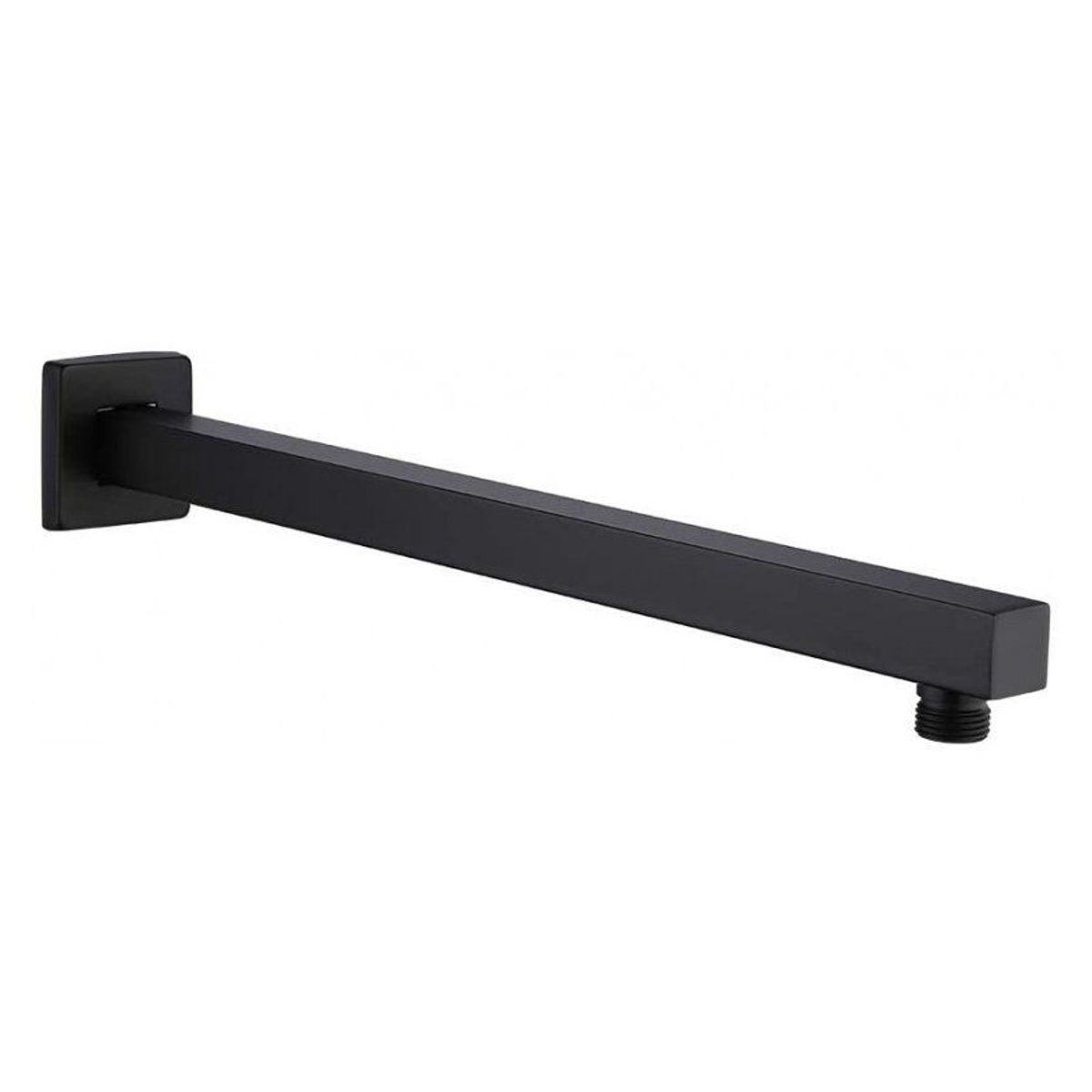 GENERICO - Regadera ducha 25cm acero color negro matte-tubo cuadrado