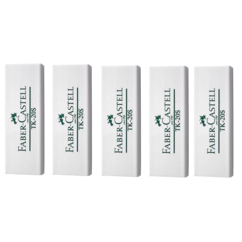 FABER CASTELL - Borrador faber castell tk-20s x5 unidades
