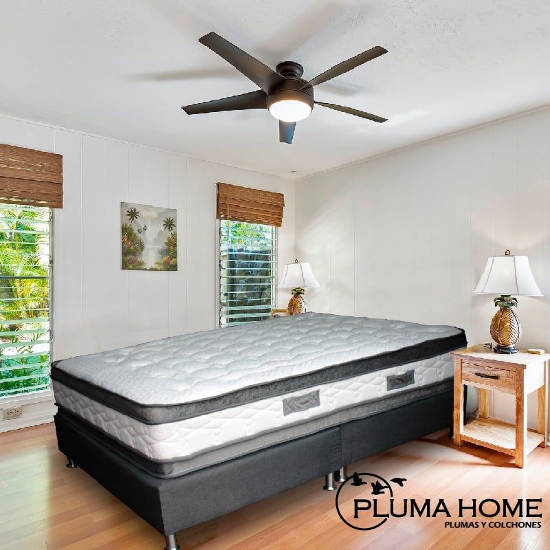 PLUMA HOME - Colchón DUAL  Tecnology  Doble  + Gratis Protector + Almohadas.