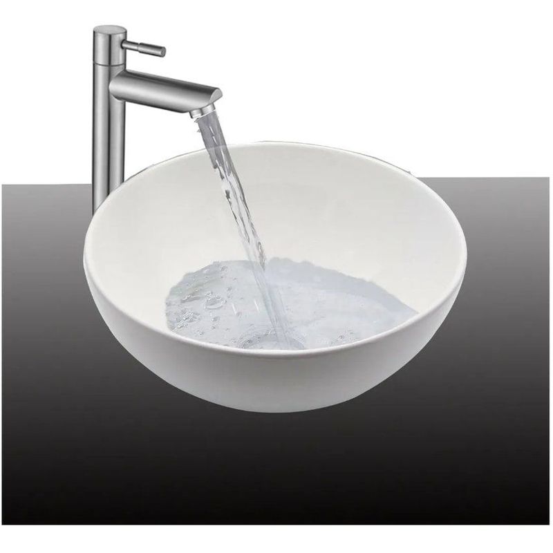 GENERICO - Kit lavamanos blanco tazon -desagüe- grifo agua fría
