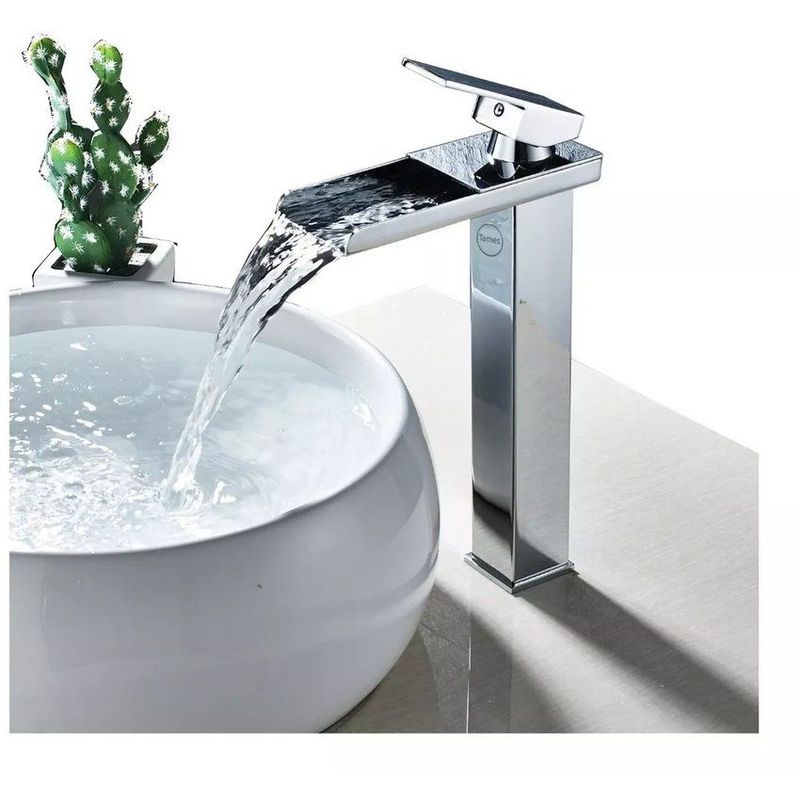 GENERICO - Llave griferia mezclador cascada rio para lavamanos vessel