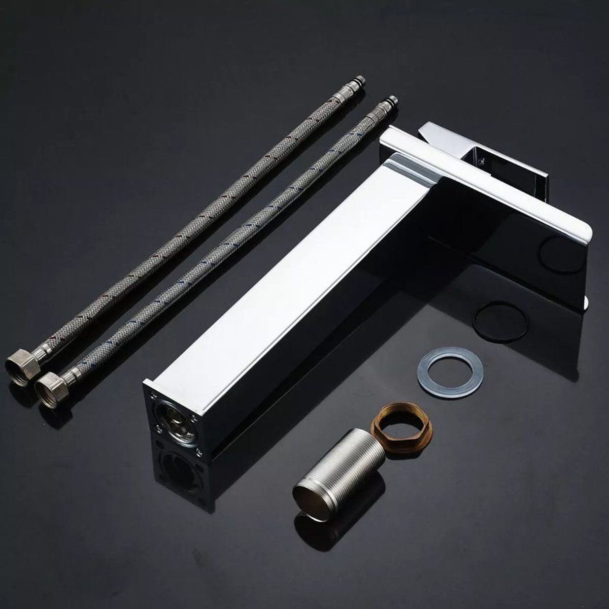 GENERICO - Llave griferia mezclador cascada rio para lavamanos vessel