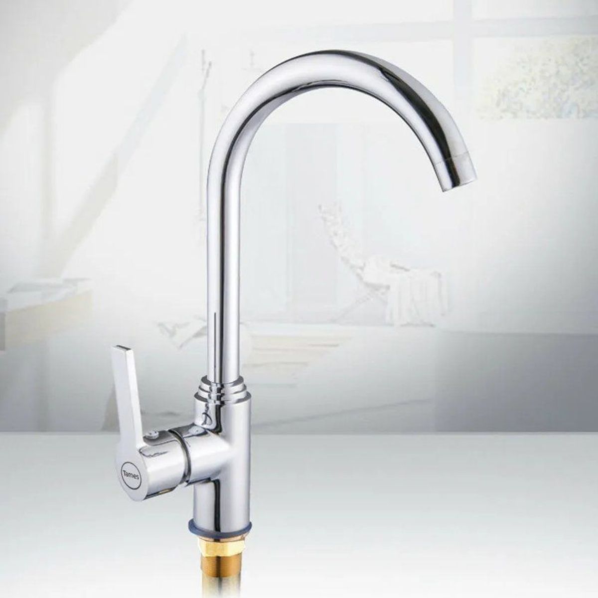 GENERICO - Griferia o llave para lavaplatos cuello cisne agua fria