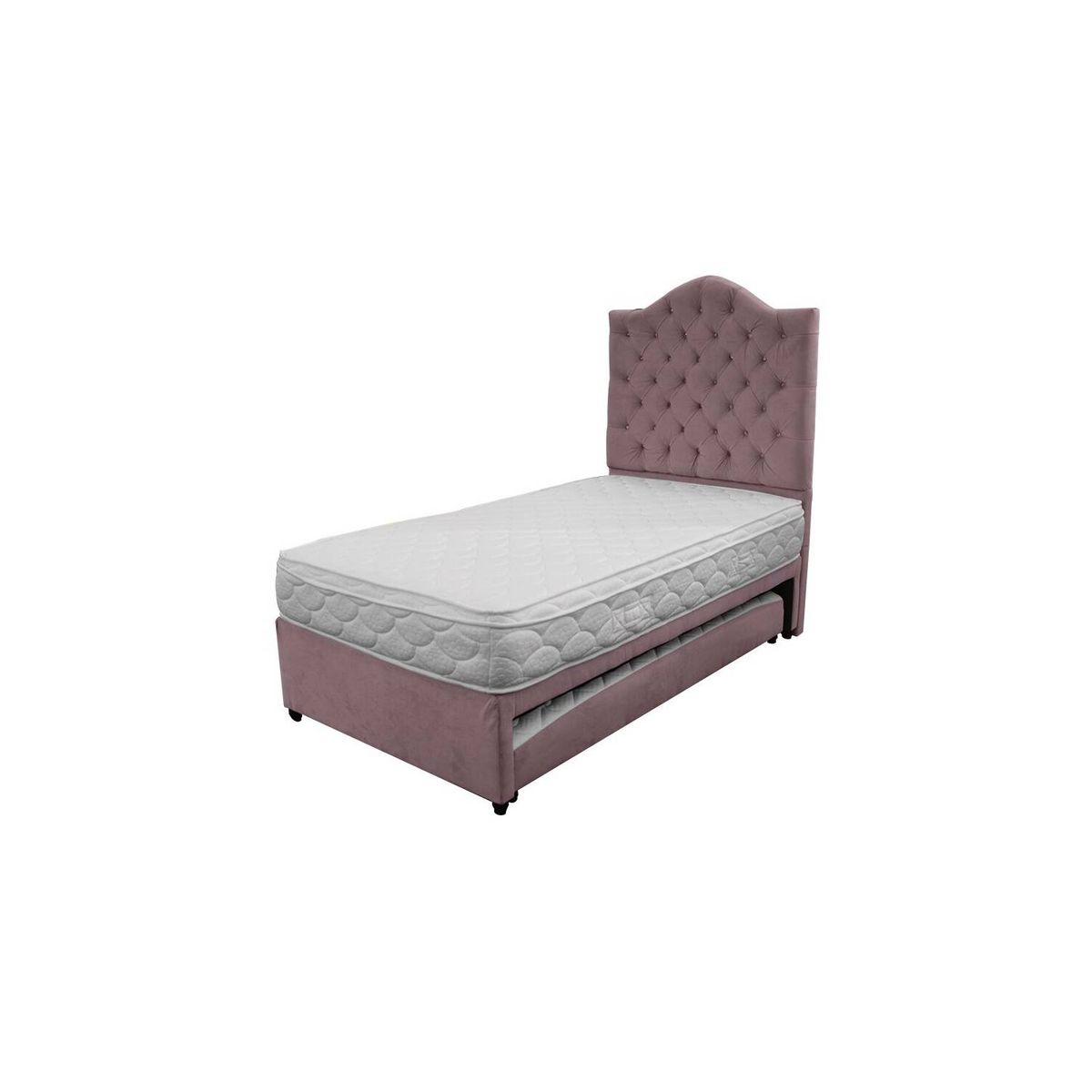 PLUMA HOME - Cama Nido PRINCESA 120x190  Colchon + Cama +  Cabecero
