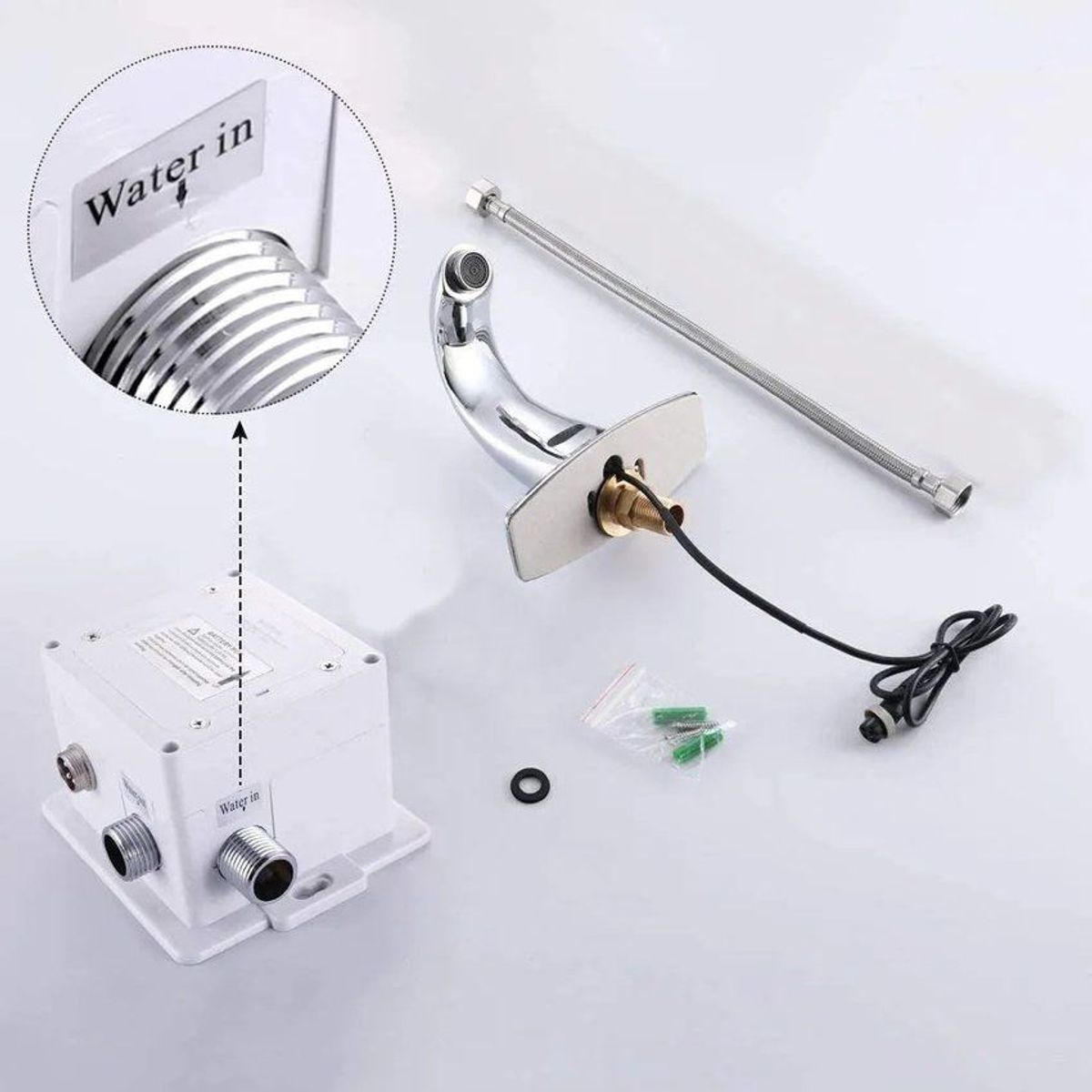 GENERICO - Griferia llave sensor lavamanos institucional bronce macizo