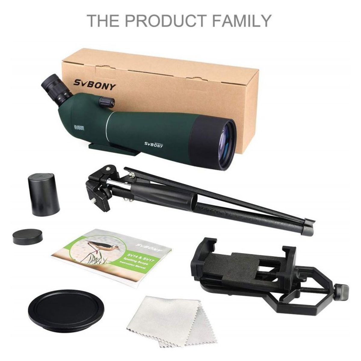 GENERICO - Telescopio terrestre svbony spotting scope 20-60x80