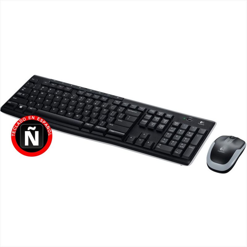 LOGITECH - Combo Inalámbrico Teclado Multimedia y Mouse Logitech MK270