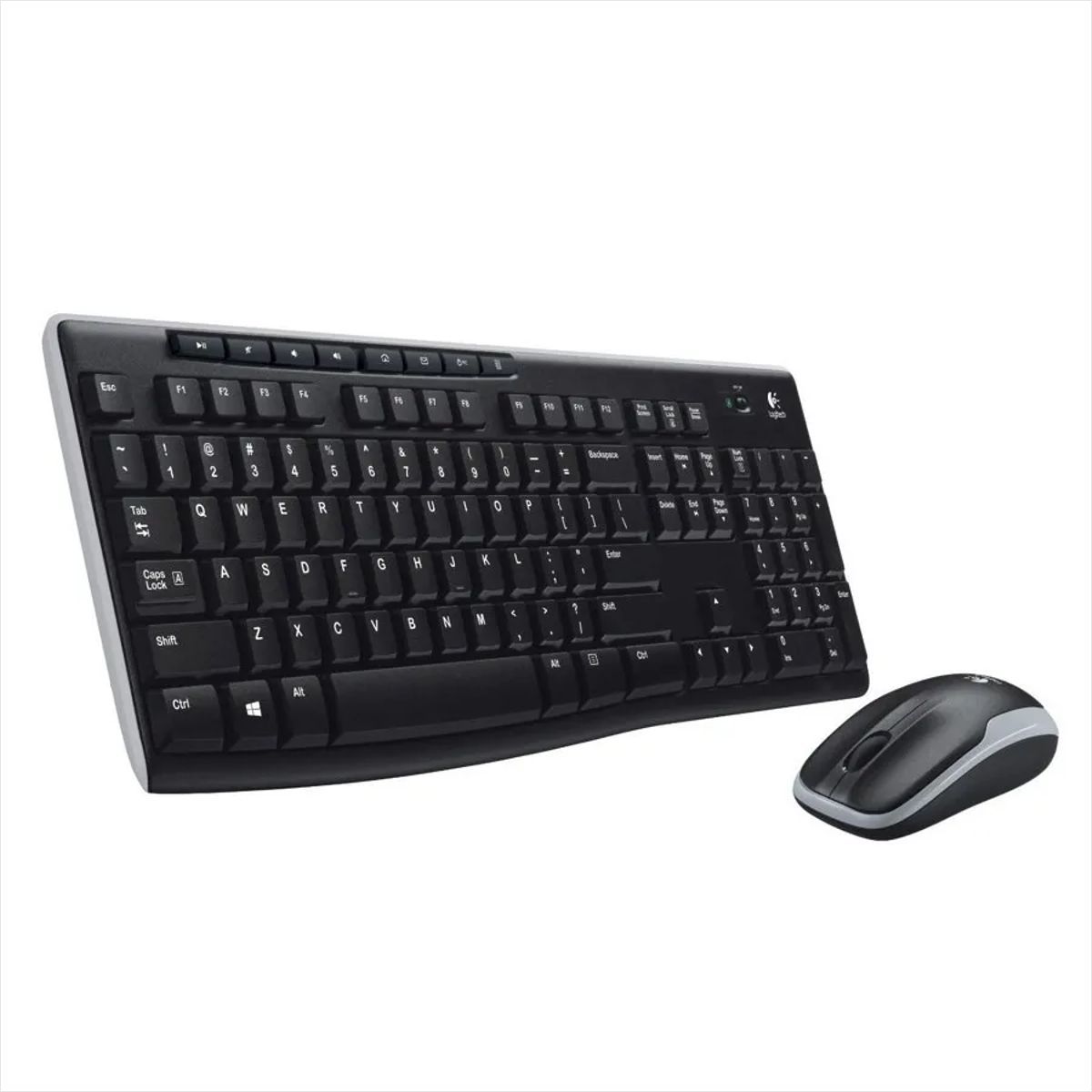 LOGITECH - Combo Inalámbrico Teclado Multimedia y Mouse Logitech MK270
