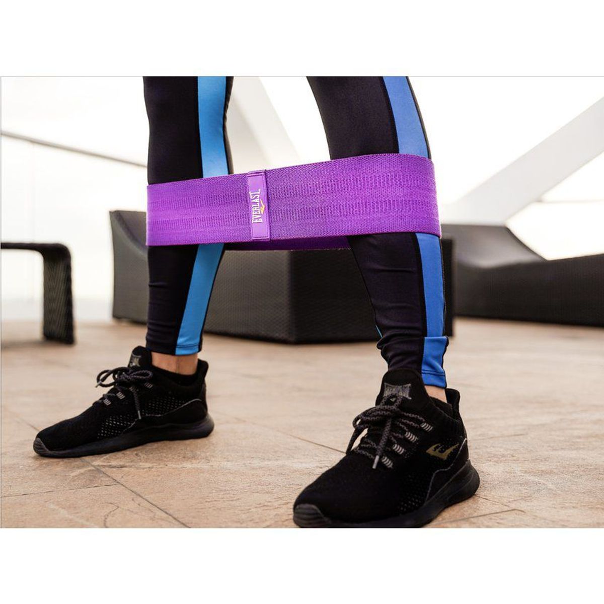 EVERLAST - Banda elastica de piernas moderada everlast fucsia