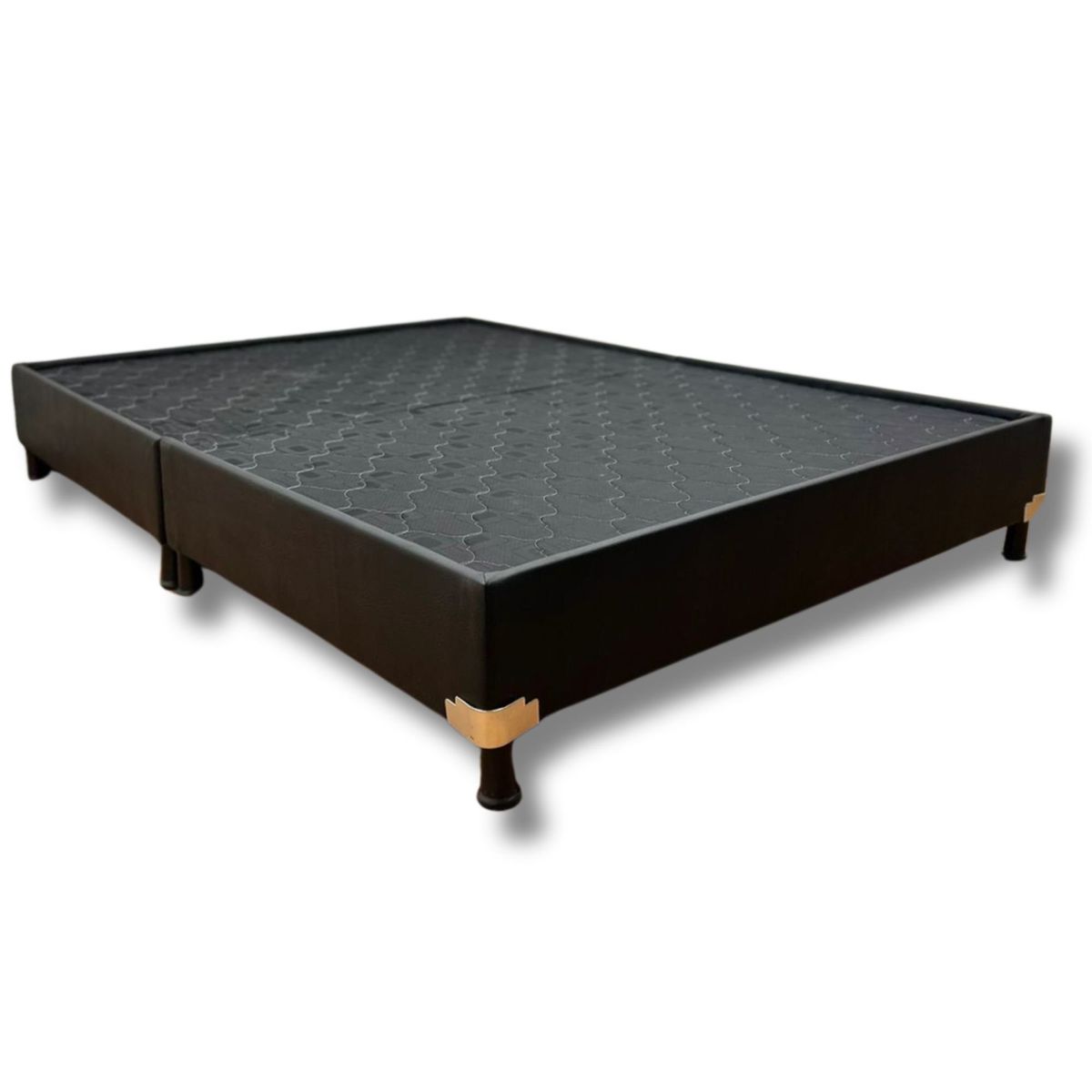 ESTILO Y CONFORT - Basecama Dividida Sintético Negro 160X190 Queen