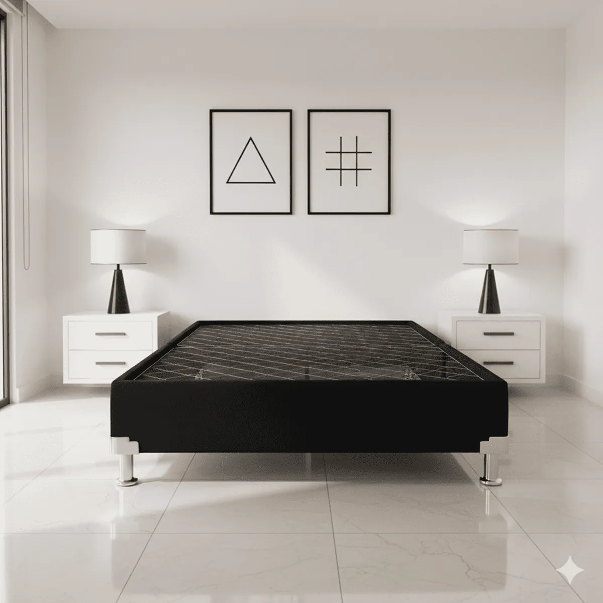 ESTILO Y CONFORT - Basecama Dividida Negra 140x190