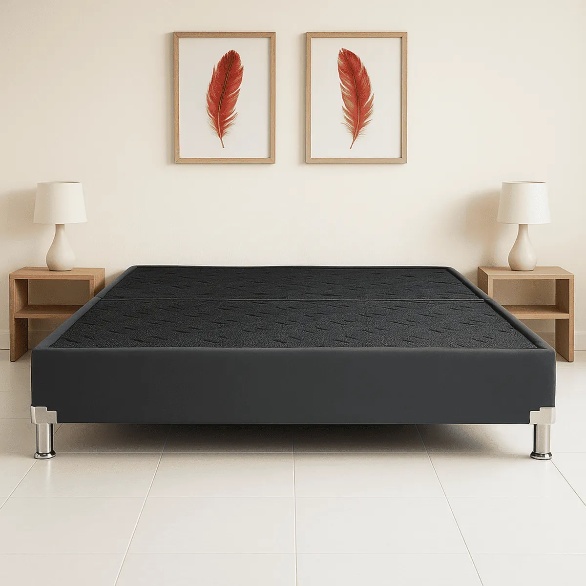 ESTILO Y CONFORT - Basecama Dividida en Tela  Gris 120x190