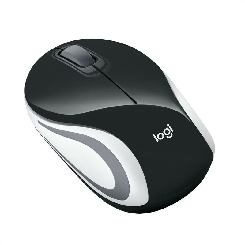 LOGITECH - Mini Mouse Inalámbrico Portátil de Bolsillo Logitech M187 - Negro
