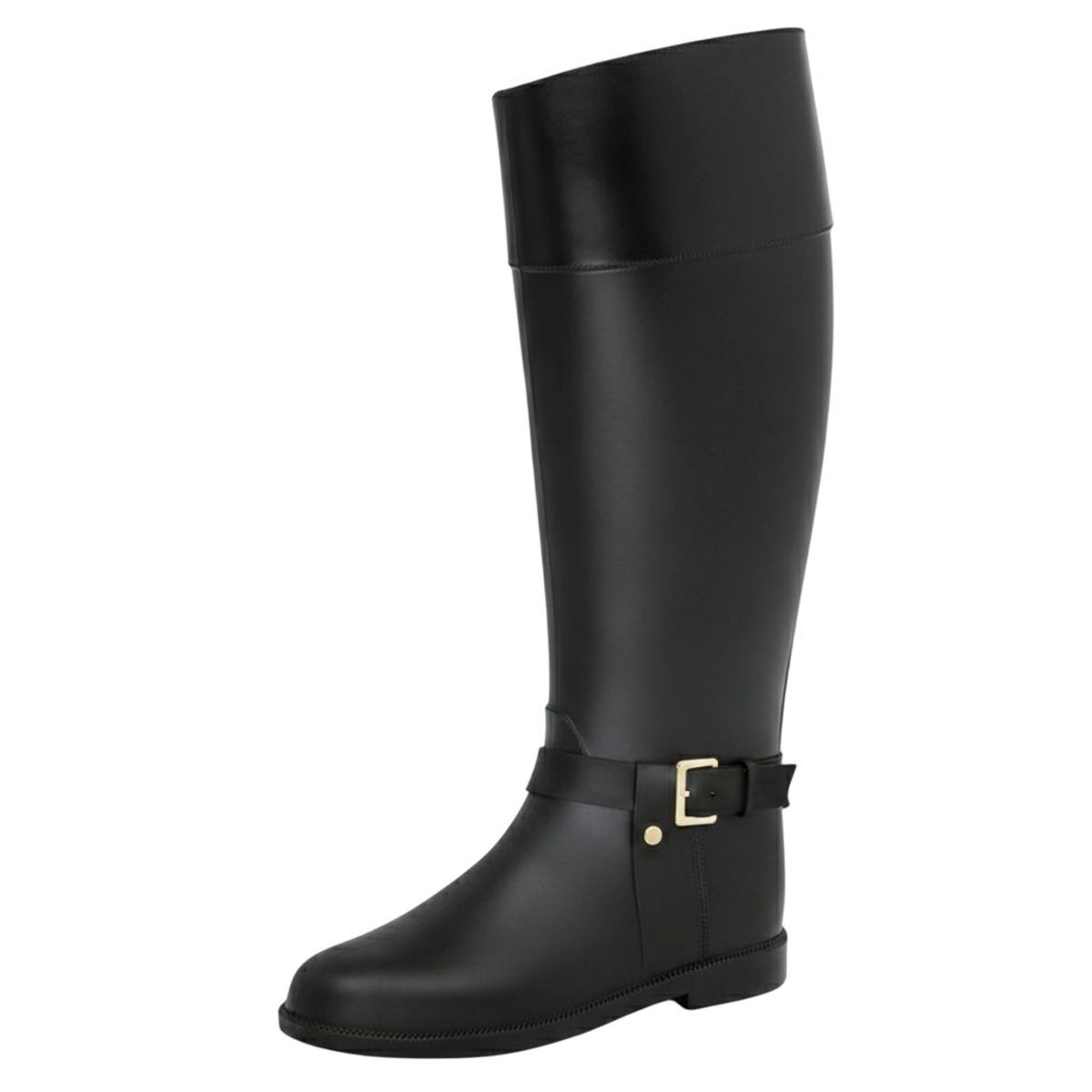BOTTPLIE - Botas Lluvia Alta Impermeable Golden Stirrup - Negro