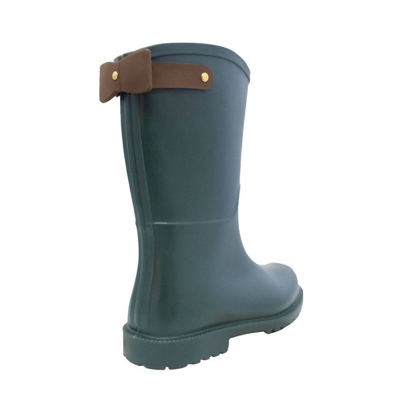 BOTTPLIE - Botas Lluvia Mediana Mujer Mini Bowtie - Verde Cafe