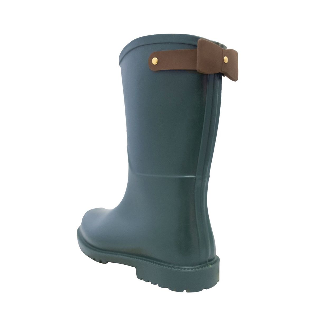 BOTTPLIE - Botas Lluvia Mediana Mujer Mini Bowtie - Verde Cafe
