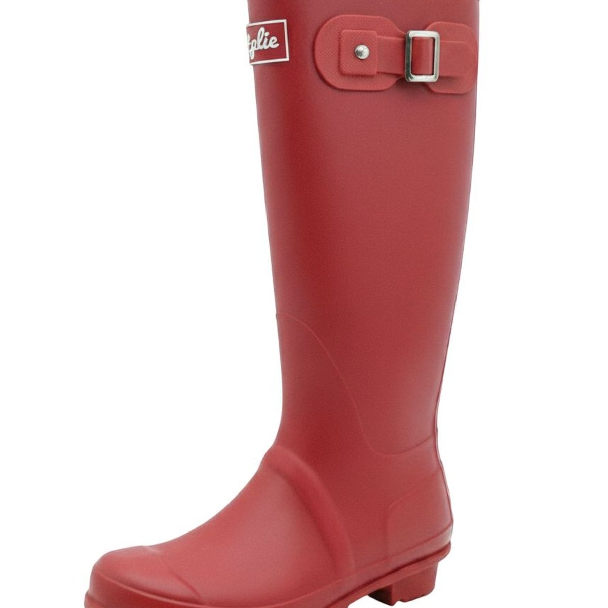 BOTTPLIE - Botas Lluvia Altas Mujer Wellington - Rojo Matte