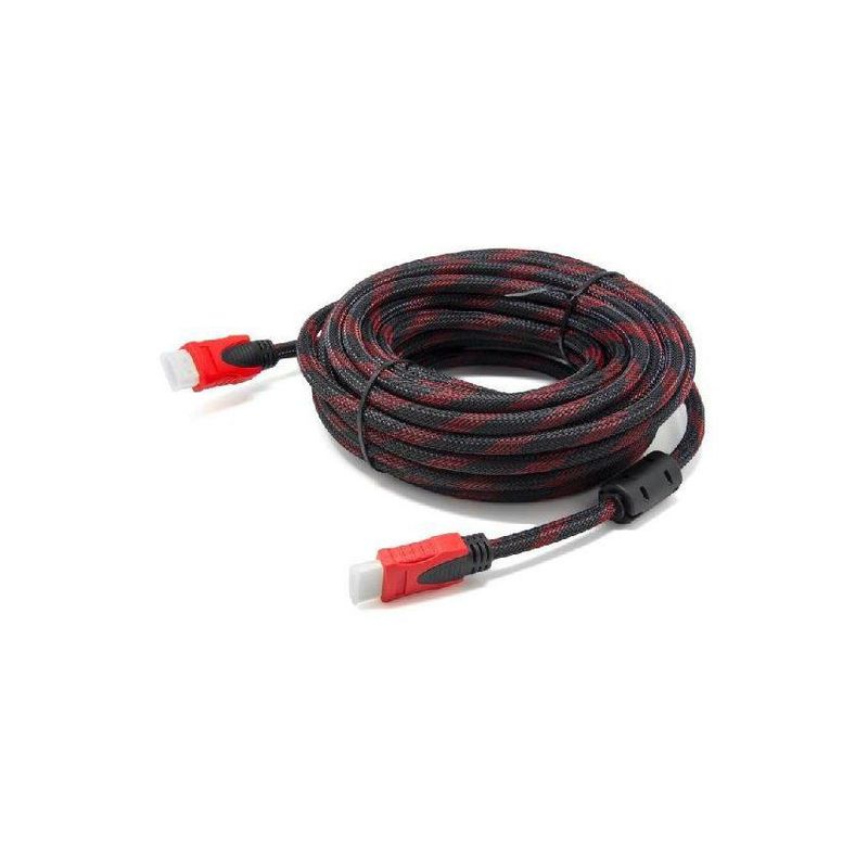 INDEPENDIENTE - CABLE HDMI DE 5 METROS ENMALLADO ROJO 1080P
