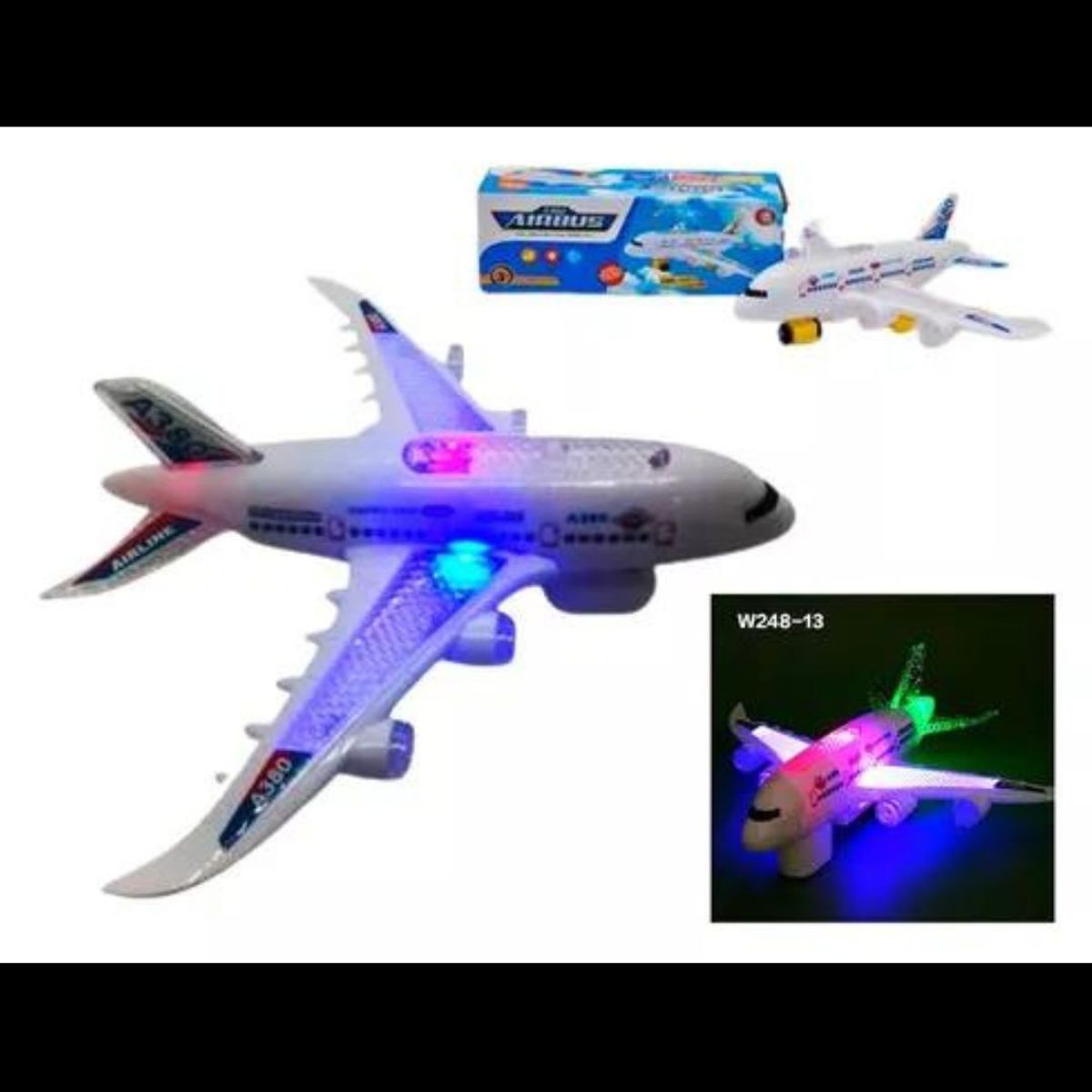 GENERICO - Avión transporte juguete luces sonido movimiento niños bebe