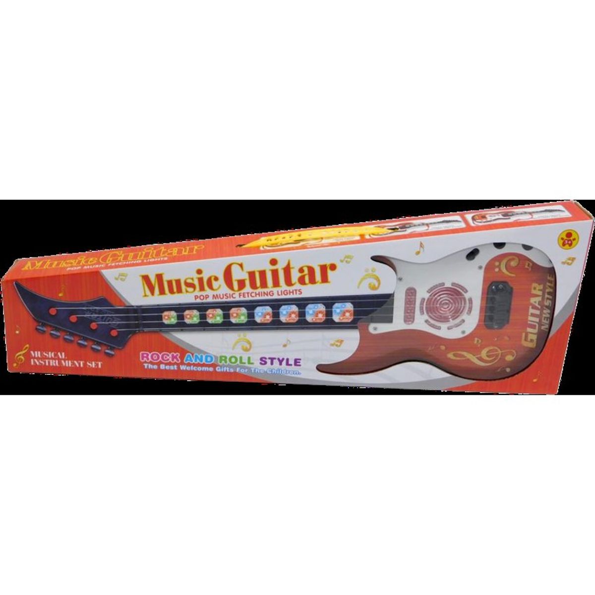 MAZUGI - Guitarra juguete luces sonido niños instrumento percusión