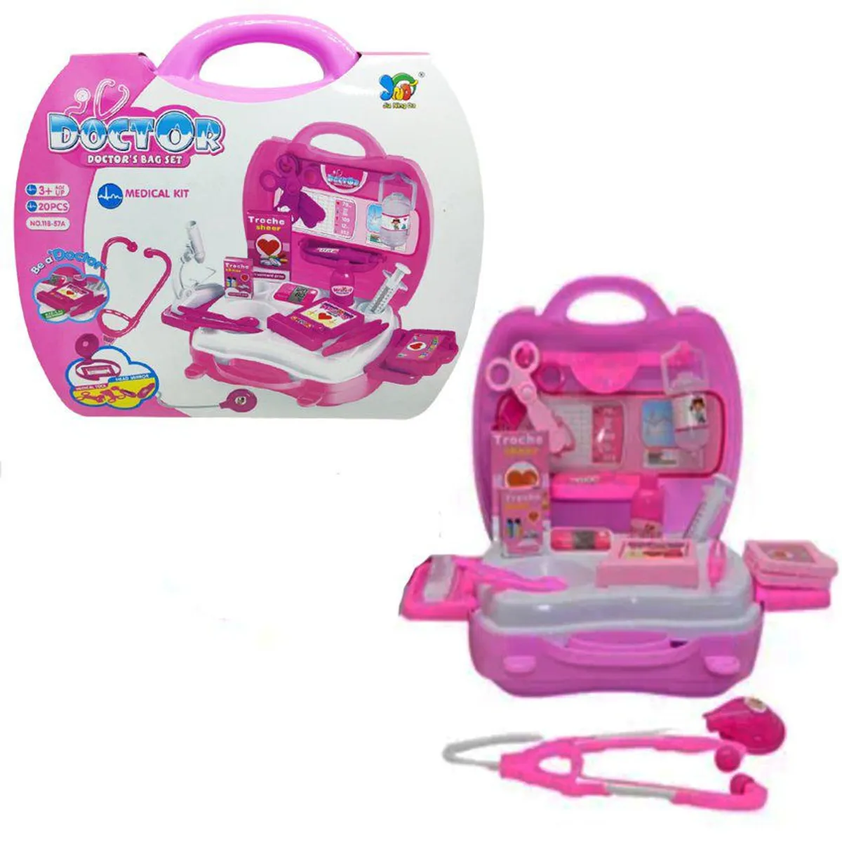 GENERICO - Kit doctora maletín enfermería maletín juguete medico juego