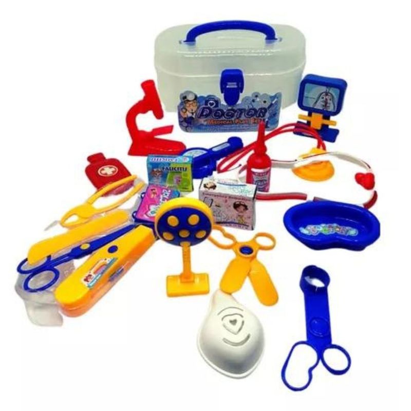 Maletín De Doctor De Madera Con 23 Piezas, Set Médico Completo Con Estetoscopio, Termómetro Y Accesorios – Juego De Rol Educativo En Estuche De Tela Oxford, Regalo Para Niños +3 Años