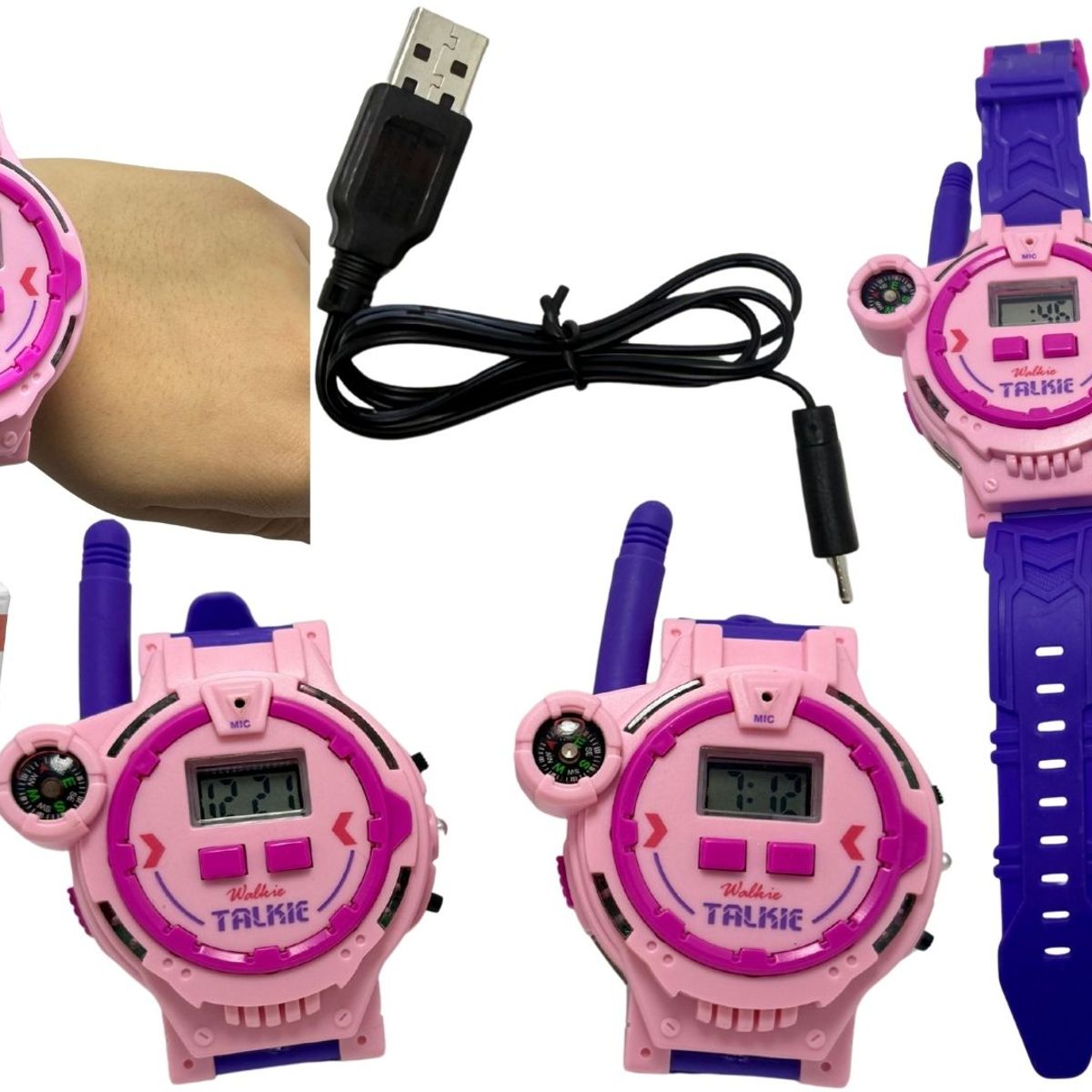 GENERICO - Walkie Talkie X2 Niñas Radio Juguete Comunicación Rosado