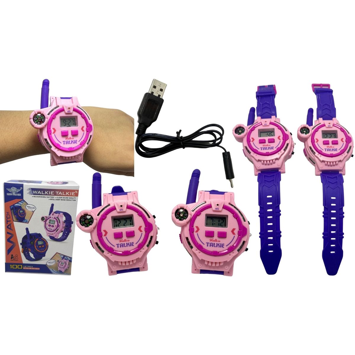 GENERICO - Walkie Talkie X2 Niñas Radio Juguete Comunicación Rosado