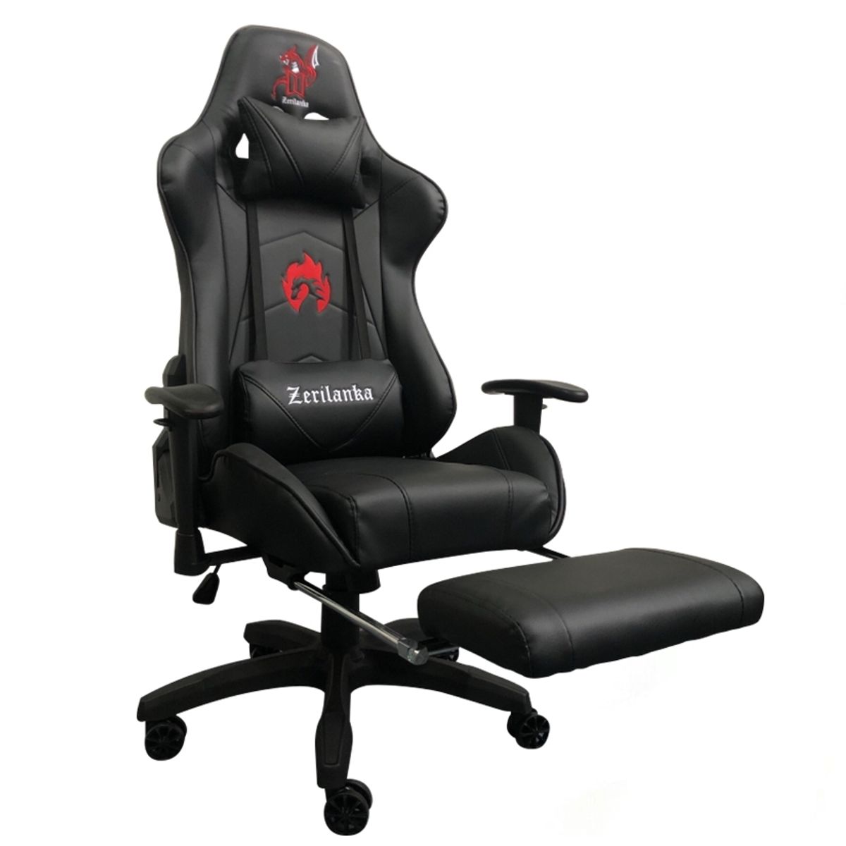 ZER - Silla Gamer Reclinable Ergonomica Profesional Premium Kitsune Negra