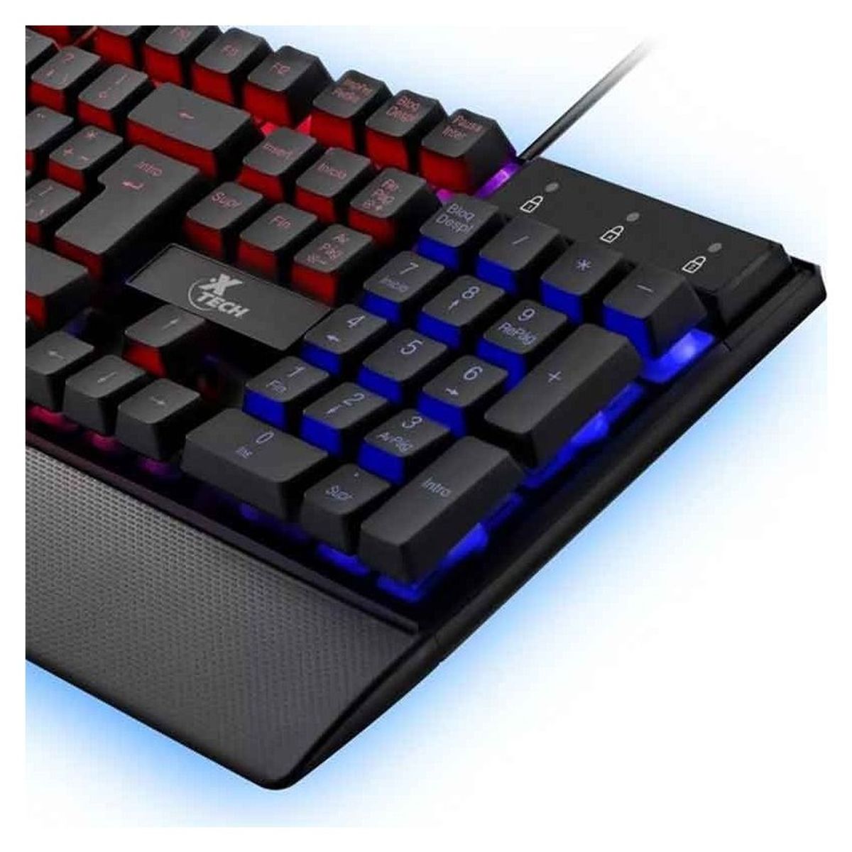 XTECH - Teclado gamer retroiluminado usb en español  -xtk-510s