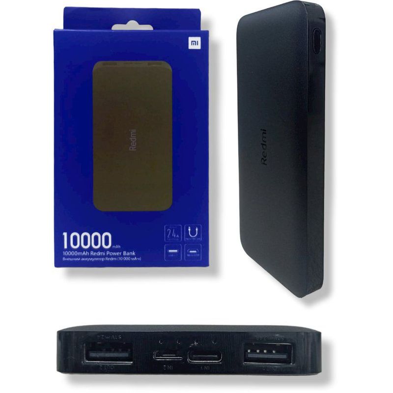 XIAOMI - Power bank xiaomi 10000mah redmi 18w carga rápida negro